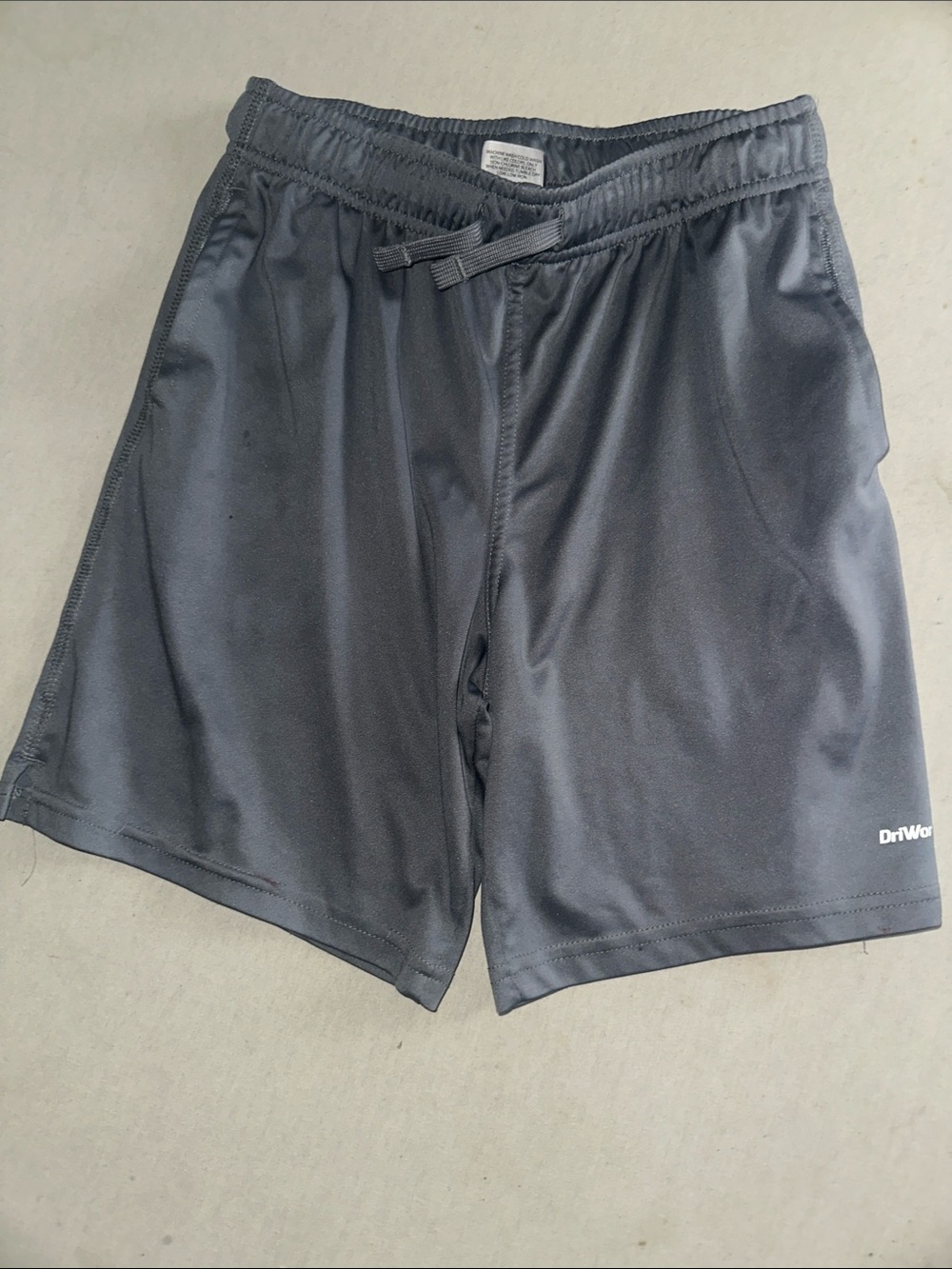 Kids Size 10/12 Athletic Shorts — Charcoal Gray